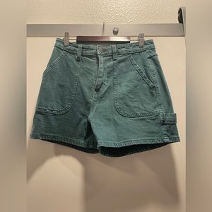Green Jean Shorts